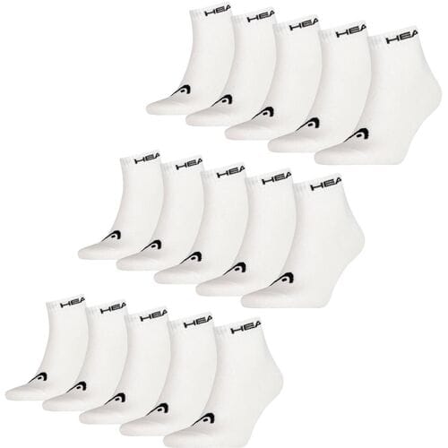HEAD Quarter Sokken - 15 paar enkelsokken - Unisex - Wit - Maat 39/42