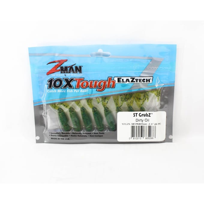 Zman Soft Lure ST GrubZ 2,5 Inch 8/Pack Vuile olie (5288)