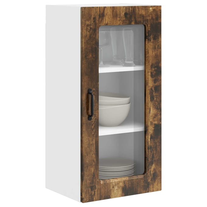 vidaXL - Vaatwasserpaneel - KALMAR - 2 - st - Rook - Eiken - 40 - x - 31 - x - 80 - cm