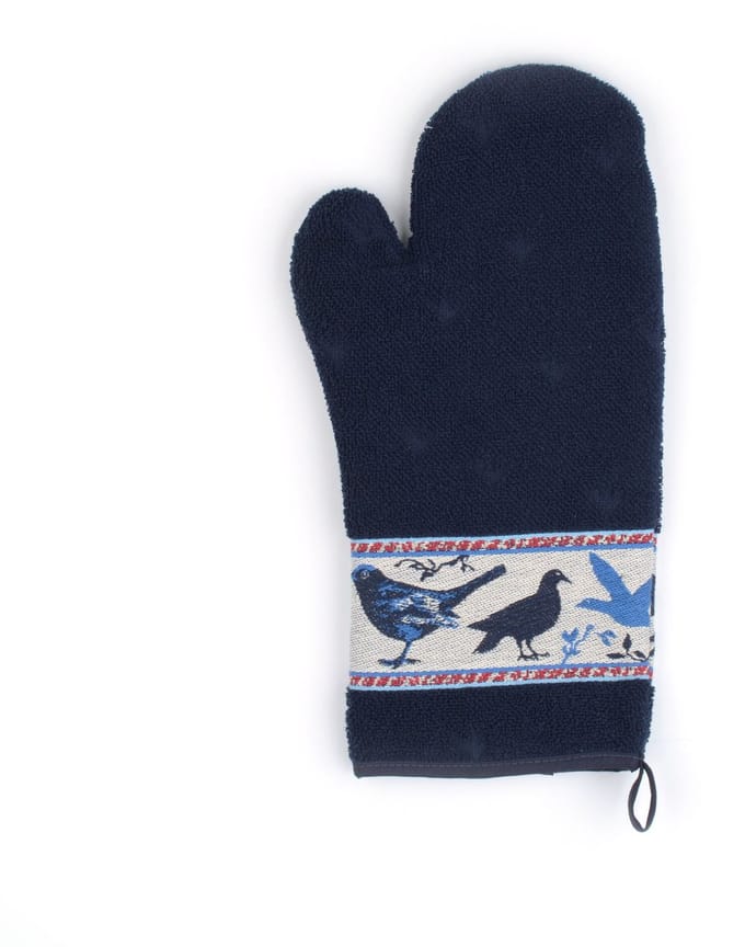 Bunzlau Castle | Ovenhandschoen Vogels Donkerblauw CE