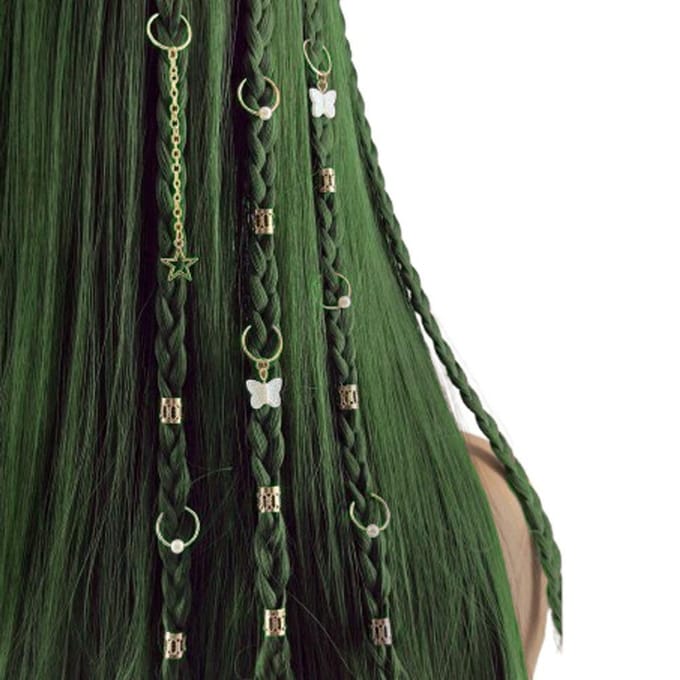 28 Stuks Vlinder Holle Haarring Haarvlechten Dreadlocks Dreadlocks Kralen Bedel Multi Stijl Haarvlechtbuizen Mannen gray