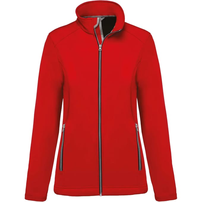 Kariban 2-laagse damessoftshelljas K425 - Red - M