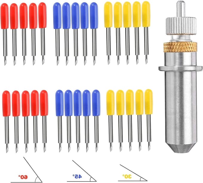 30 stuks reservemessen snijplotter - set met messen van legering en meshouder