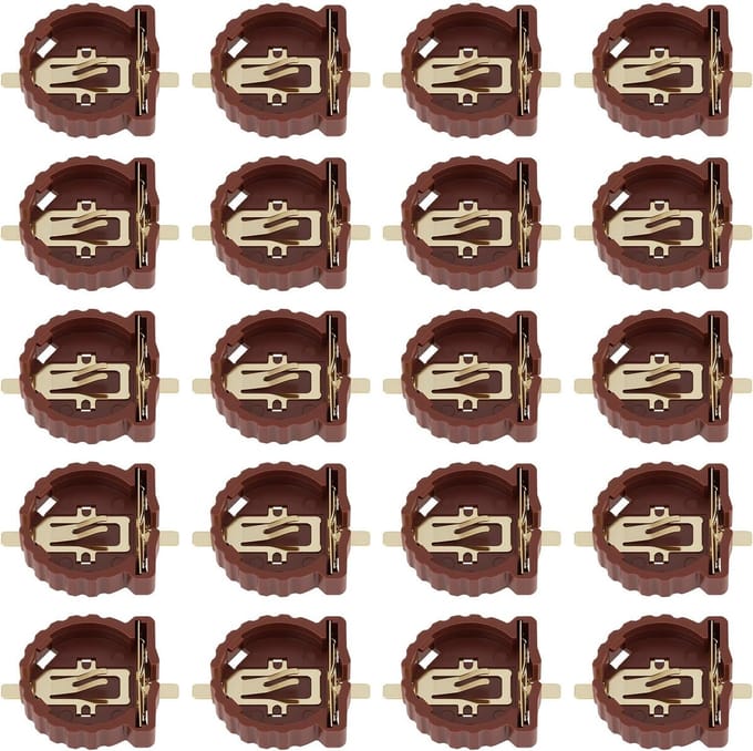 Batterij Houders - SMD Clips - Elektronica Projecten - 20 Stuks Set - 15x20mm - Bruin