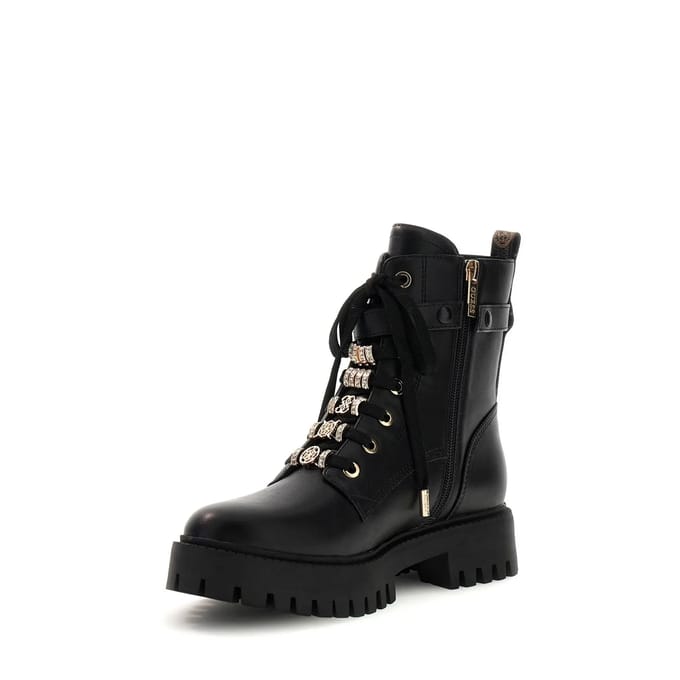 Guess dameslaarzen met veters Ficki zwart