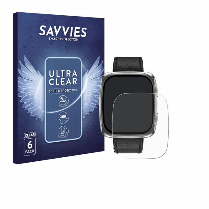 Savvies - Screenprotector voor Amazfit Active 2 (rechthoekig) - Folie Beschermfolie transparant 6 Stuks