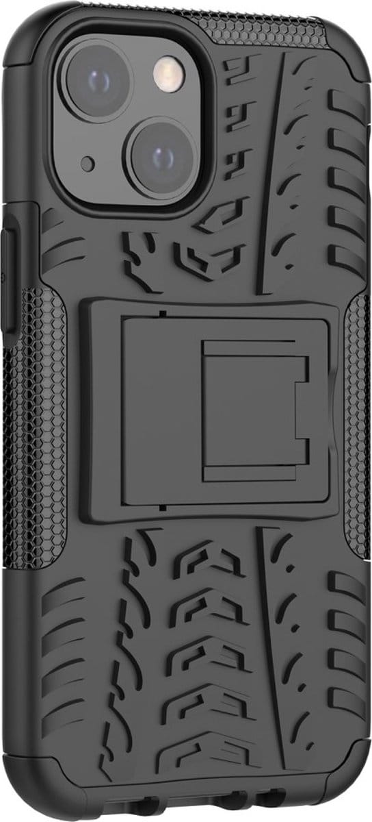 Peachy Shockproof TPU met stevig hoesje geschikt voor iPhone 13 mini - zwart