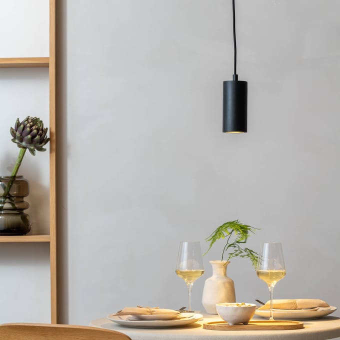 GOOD & MOJO hanglamp Java, zwart, bamboe, GU10