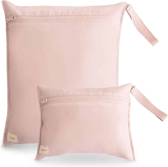 Mushie Waterproof Opbergzak (2 stuks) Blush