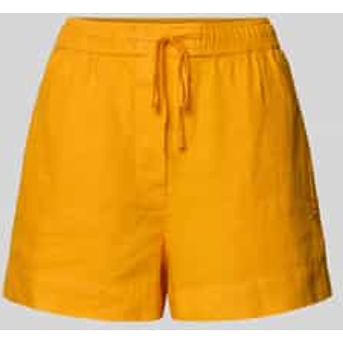 regular fit linnen short met trekkoord