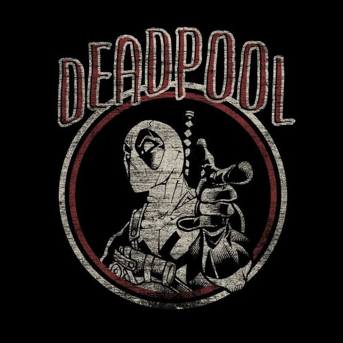 Marvel Deadpool Vintage Circle T-shirt - Zwart - S