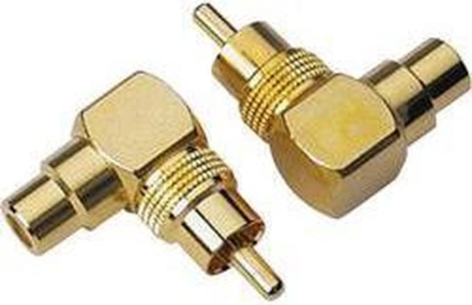 Sinuslive CWS Cinch-hoekadapter [1x Cinch-stekker - 1x Cinch-koppeling]