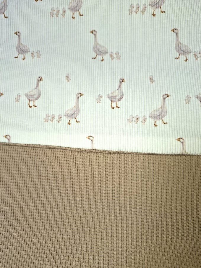 Oogappel Gansjes Deken Kinderwagen Wieg 60x80 cm-Donker Beige