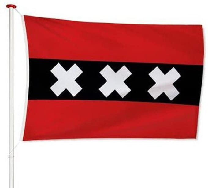 Amsterdamse Vlag - 150x90cm