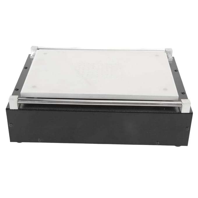 968ZD Scherm Separator Machine 14in 800W Verwarmingsplaat Aluminiumlegering Ingebouwde Vacuümpomp LED UK Plug black