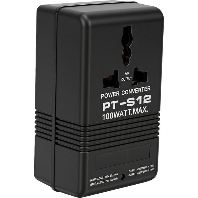 Dubbelspannings Power Converter 100W Dubbelspannings Transformator Adapter voor Reizen Telefoons Scheerapparaten black