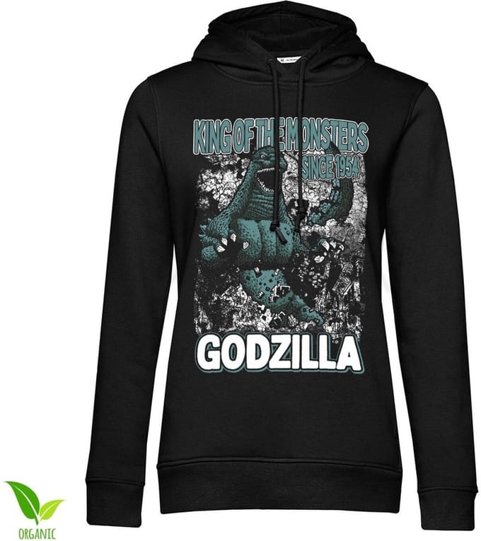 Godzilla Since 1954 Meisjes Dames Hoodie Zwart