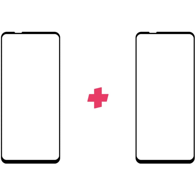 DuoPack: Samsung Galaxy A21s screenprotector gehard glas Edge to Edge