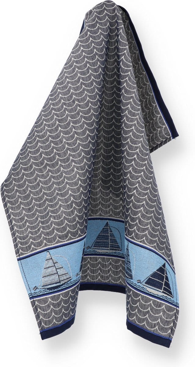 Bunzlau Castle | Theedoek Boot Donkerblauw
