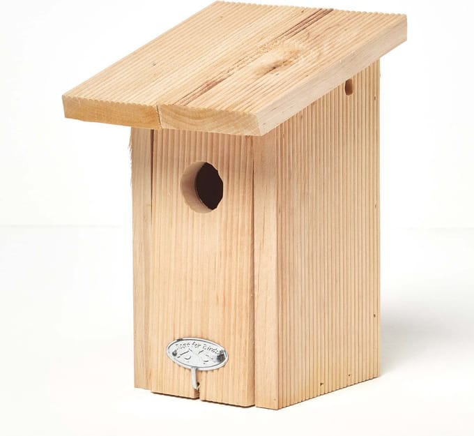 Homescapes Vogelhuisje van echt hout
