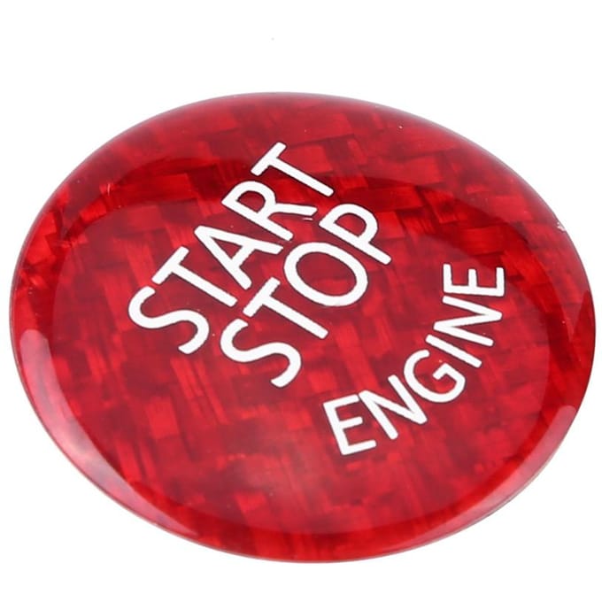 Koolstofvezel Motor Stop Schakelaar Knop Cover Sticker voor BMW E Onderplaat Auto