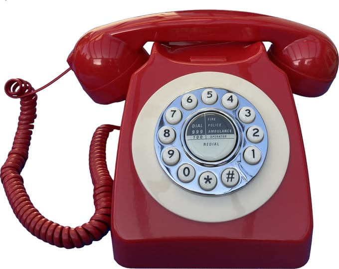 CT8019R Retro Vaste Telefoon - Druktoets - Mechanische Rinkelbel - Rood