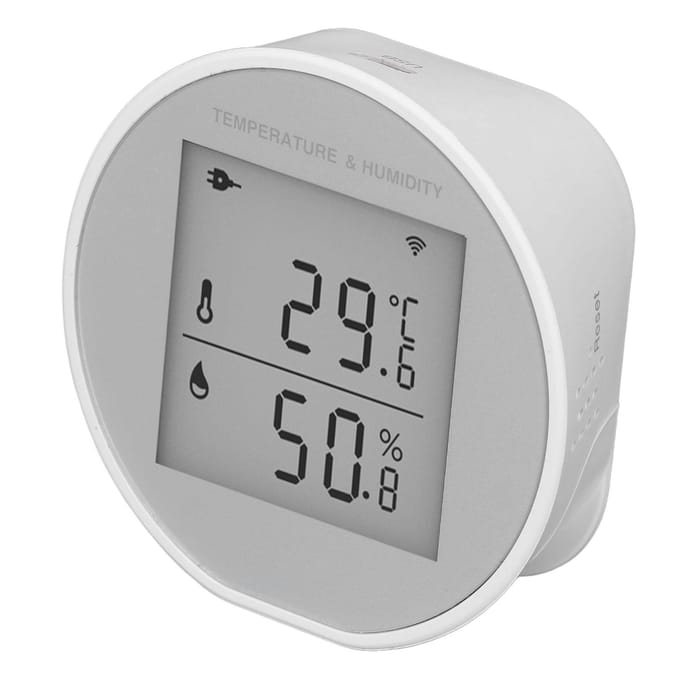 Binnentemperatuur Vochtigheidssensor Slimme Kamer Digitale Hygrometer met Duidelijk Scherm voor Garage gray