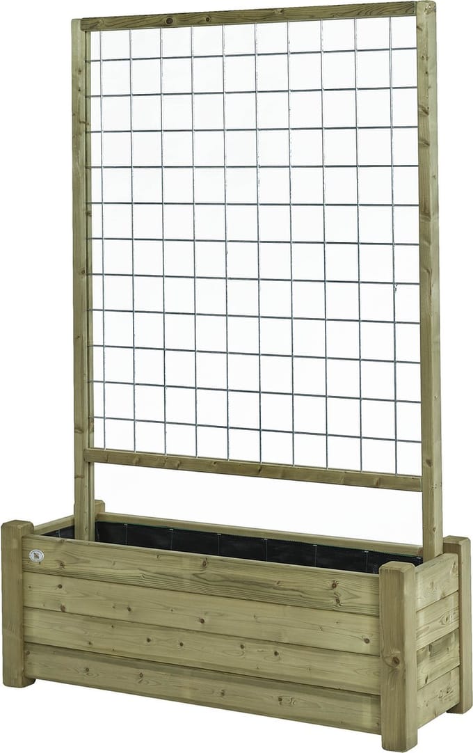 Bloembak met rek 40x120 cm bloempot Talen Buitenmeubelen