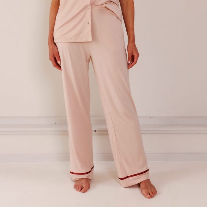 Coco & Cici - TENCEL Pyjama Broek Dames Powder Peach - M