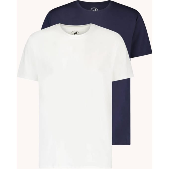 A Fish Named Fred T-shirts Stretch 2 Pack White/Navy  5XL