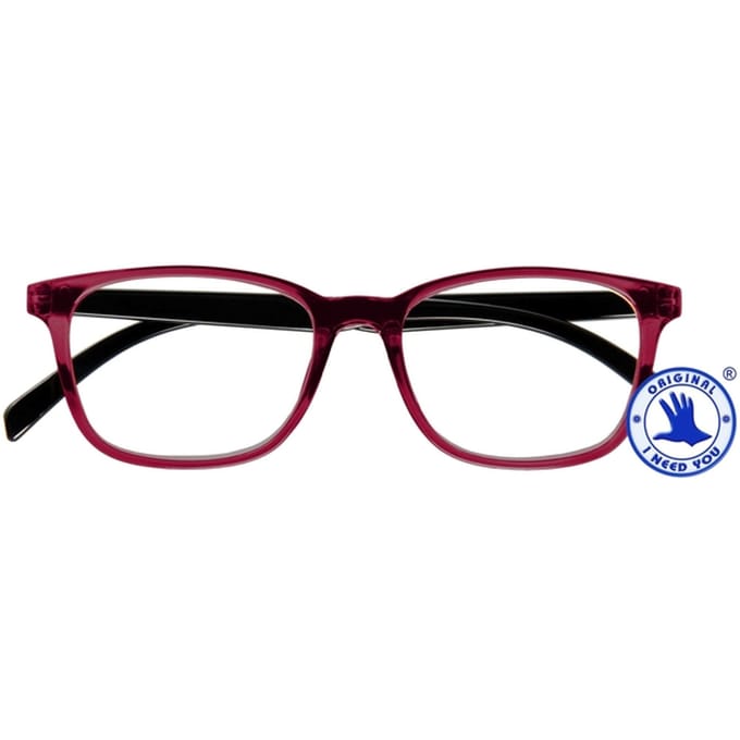 INY I Need You leesbril LUCKY G66400 rood met zwart +2.00 dpt