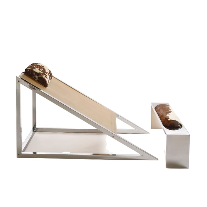 Poltronova - Mies fauteuil met voetensteun - meerkleurig