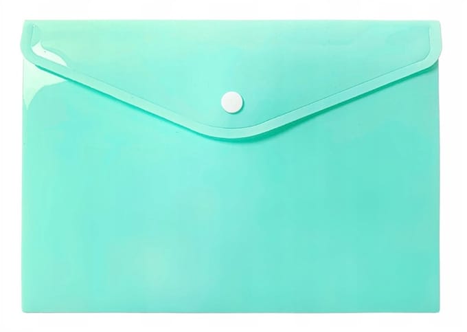 Biurfol A5 Teczka Koperta PP Pastelgroen met Drukknoop