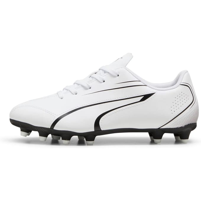 Puma voetbalschoenen Vitoria FG/AG junior - wit/zwart - stevige grip.