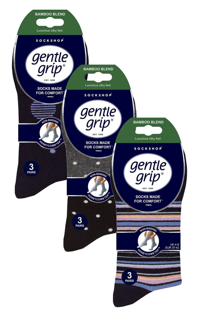 Gentle Grip - Dames 9 Pak Bamboe Sokken - SOLRM383940