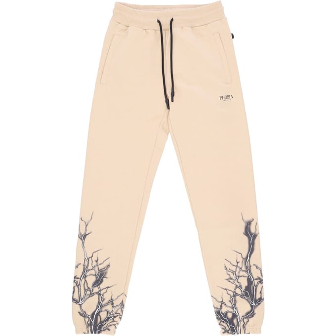 Lichtgewicht heren trainingsbroek Lightning Pants Beige/zwart