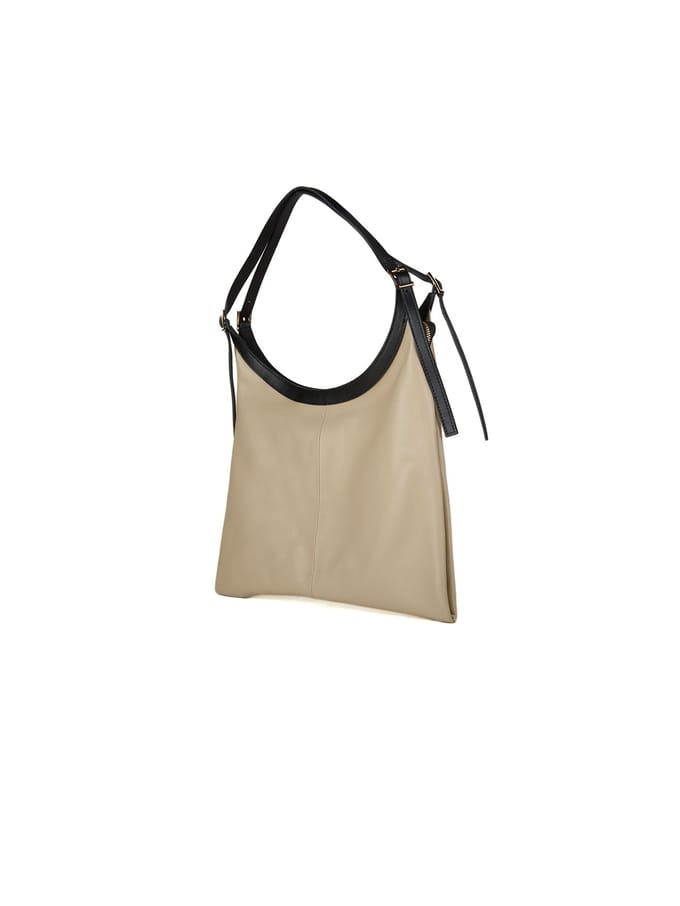 Giulia Monti Handtas Lichtbeige Zwart