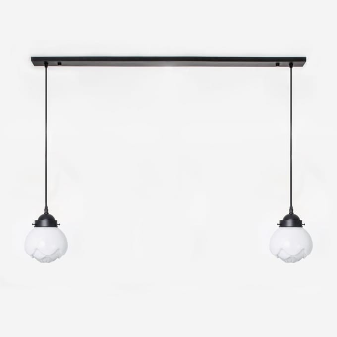 2 x Paeonia lampen aan plafondbalk Moonlight - Art Deco Trade