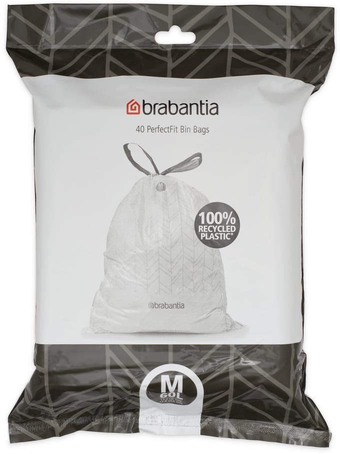 Brabantia PerfectFit Vuilniszakken - 60 l - Code M - 40 stuks