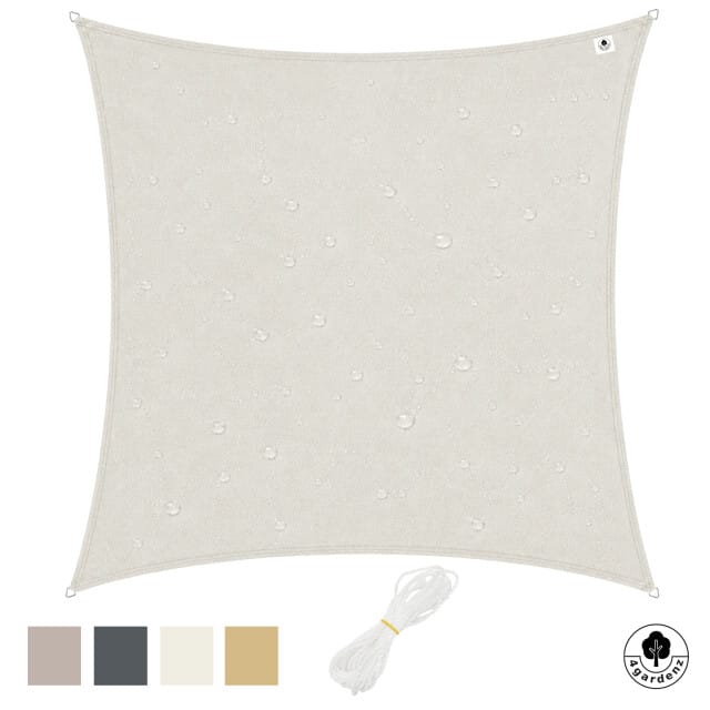 4gardenz Schaduwdoek Waterafstotend Vierkant 2,5x2,5 mtr - Crème