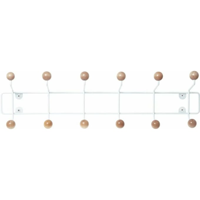 Hoedenstandaard met houten ballen Present Time Saturnus XL