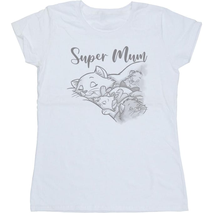 Disney Dames/Dames The Aristocats Marie Super Mum Katoenen T-Shirt (Wit)