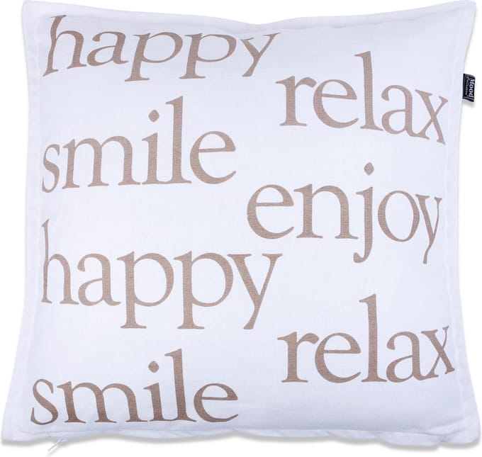 In The Mood Sierkussen PRINT HAPPY ivoor