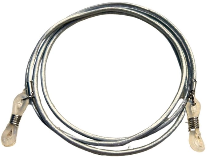 2 Love it Zilver – Brillenkoordje - Leer - ca. 75 cm - Zilverkleurig