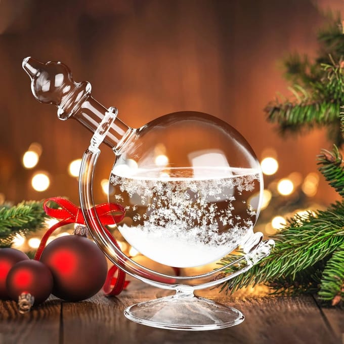 Weersvoorspeller Stormglas Globe | 2-in-1 Barometer & Decoratie voor Thuis