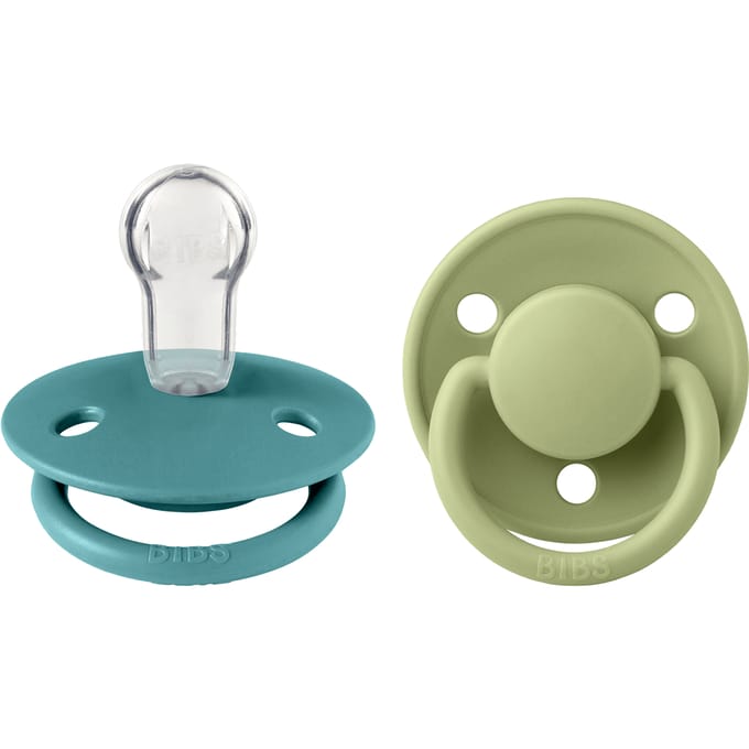 BIBS De Lux 2 PACK Silicone Onesize Island Sea/Sage 2 st
