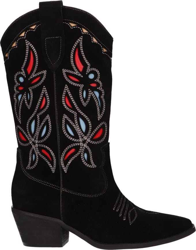 La Strada Western Boot Zwart Suede - Damesschoenen - Maat - 37
