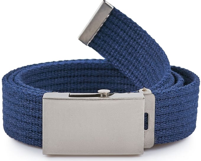 Merry Style Dames Riem - Stoffen Riem – Marineblauw-zilver - MS-EL-P20