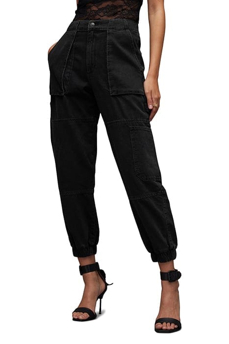 AllSaints Mila Jean Washed Black Maat: W31 | Cargobroeken Outlet | Dames | Zwart