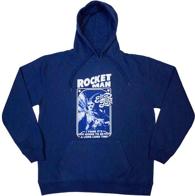 Elton John - Rocketman - Feather Suit Mono Hoodie/trui - XL - Blauw